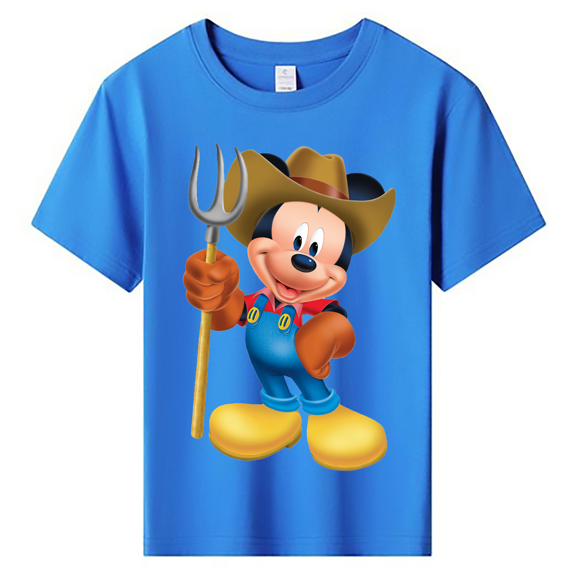 ミッキーマウス Mickey Mouse 綿100％キッズTシャツ（フロントプリント）